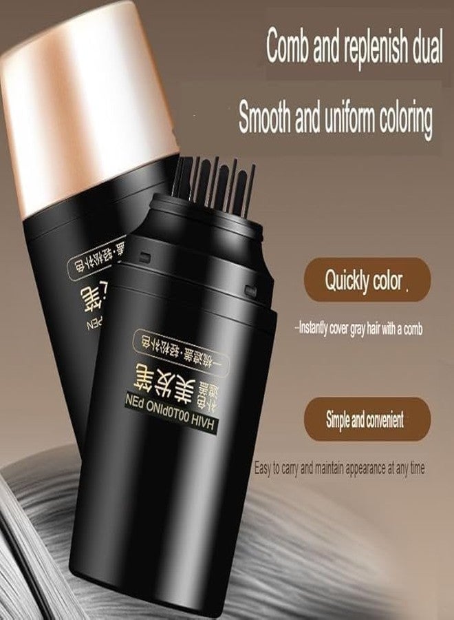KHAMKARI 2-in-1 Waterproof & Sweatproof Hair Color Pen with Built-in Comb,Black Hair Dye Stick for Women & Men – Root Touch Up, Temporary Hair Color - Image 2