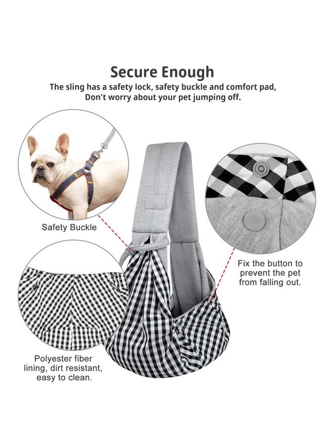 CUBY Dog And Cat Sling Carrier  Hands Free Reversible Pet Papoose Bag  Soft Pouch And Tote Design  Suitable For Puppy, Small Dogs Cats Outdoor (Classic Grey) - Image 4