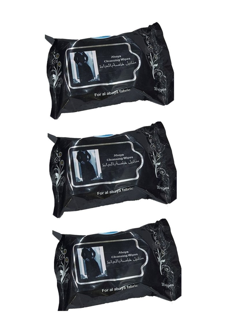 Wet Wipes For Abaya Cleansing Pack Of 3 x 25 