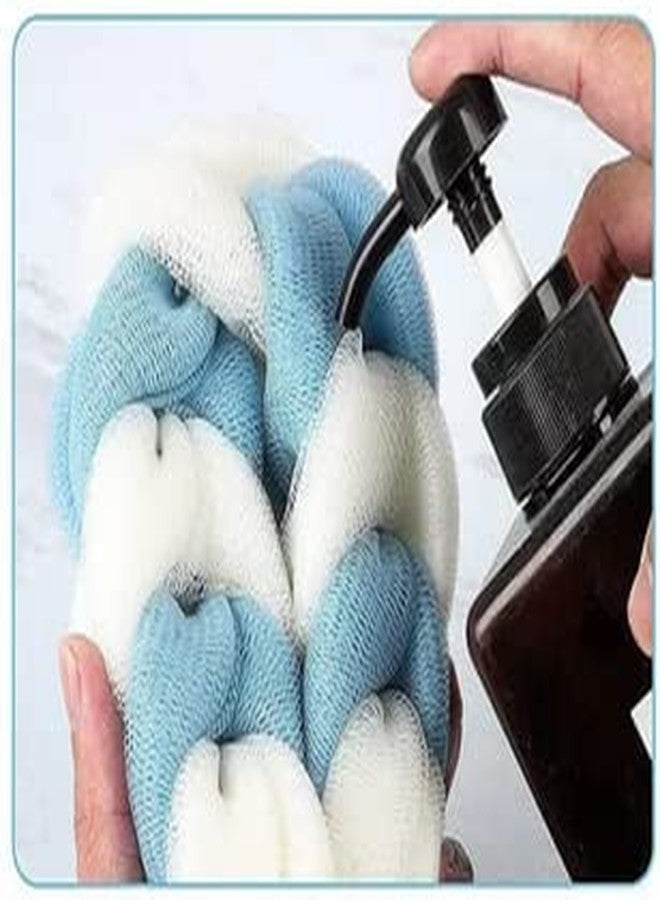 STAGER Long Bath Loofah For Women And Men For Back Body Scrubber - Multicolor (Pack Of 1). - Image 3