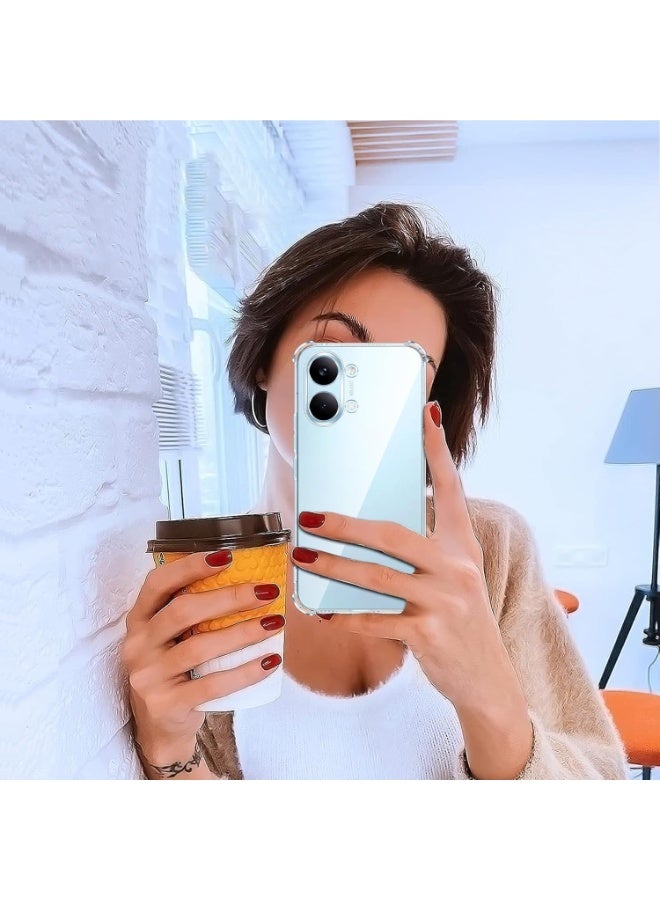 جراب شفاف لهاتف Vivo Y05 / Vivo Y11 5G 2026 / Vivo Y21 5G، مزود بزوايا معززة، تصميم نحيف ومقاوم للصدمات، مصنوع من مادة TPU المرنة. - Image 5