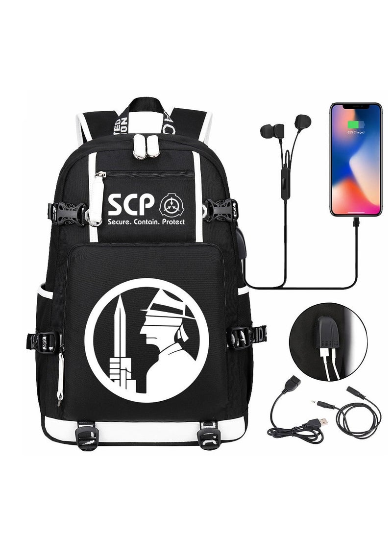 USB Print Youth Casual Travel Backpack