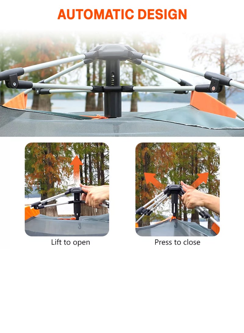 دي بلو خيمة تخييم أوتوماتيكية قابلة للطي | تتسع من ٣ إلى ٤ أشخاص | مقاومة للماء، جيدة التهوية، سهلة التركيب | ٢١٠×٢١٠×١٣٥ سم - Image 4