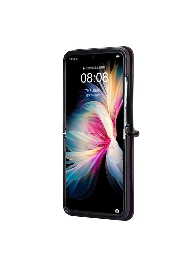 اس-توب جراب لهاتف Huawei P50 Pocket Rhombic Texture Card Bag مع حبل مزدوج - Image 3