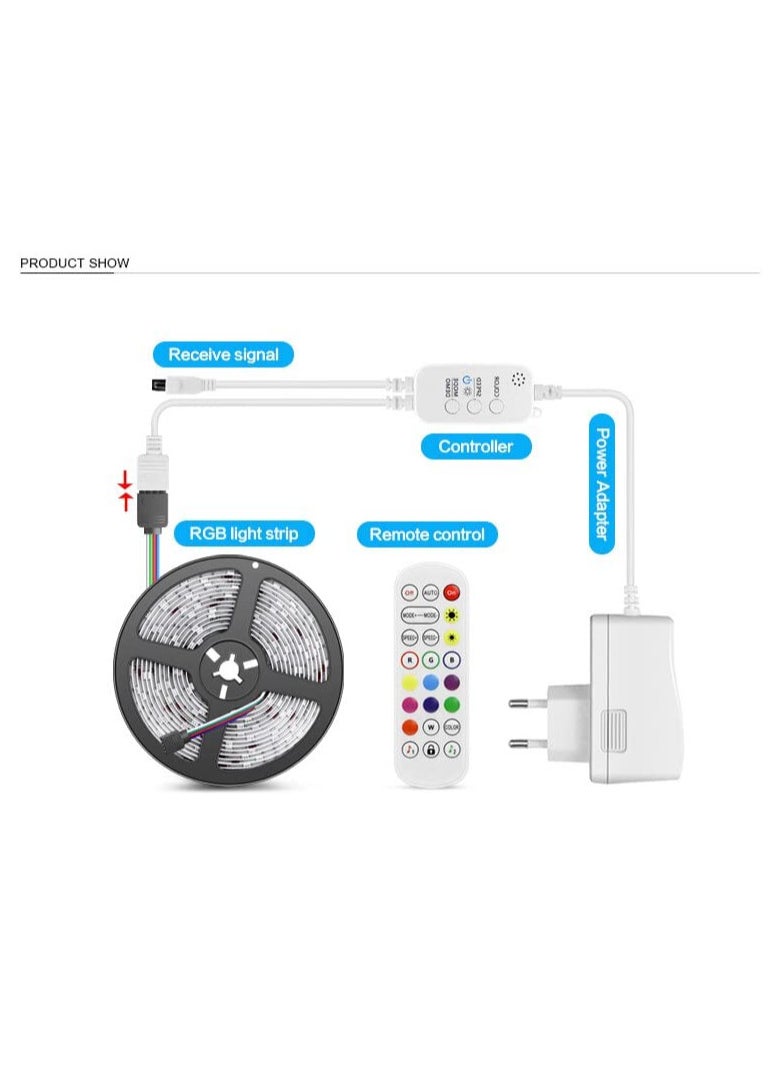 Lumive Smart LED Strip Lights, Alexa Compatible Waterproof LED Lights (5M WiFi Smart RGB Led Strip)