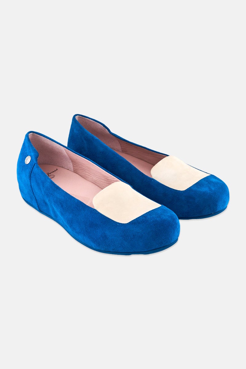Fitflop x Stephen Jones Women Suede Slip On Flats, Blue - Image 1