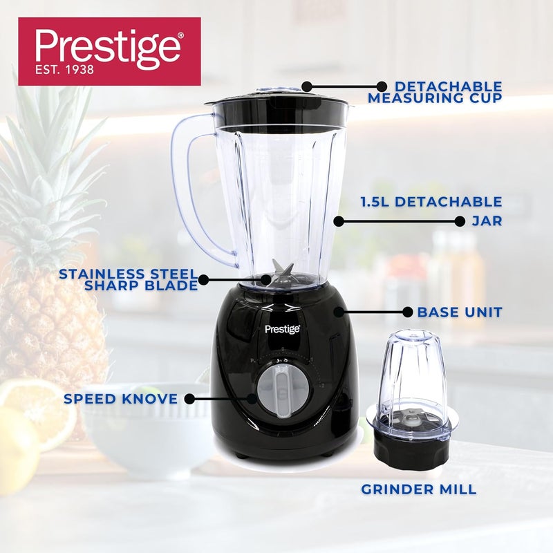 Prestige 2 in 1 Stand Blender 1.5 Ltr 400W with Grinder Mills 1.5 L 400 W PR81529 white - Image 4