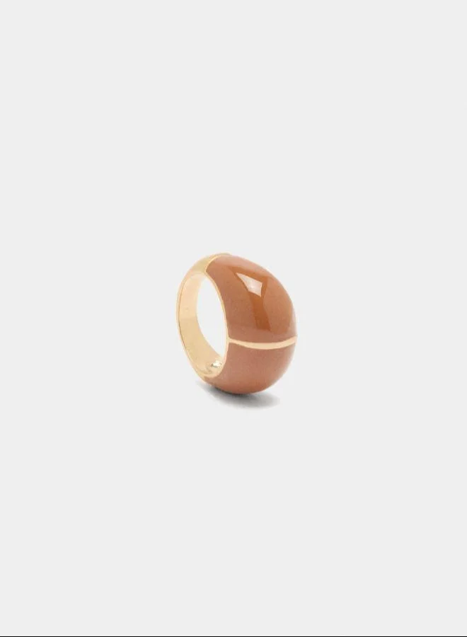 PARFOIS Rounded ring with enamel