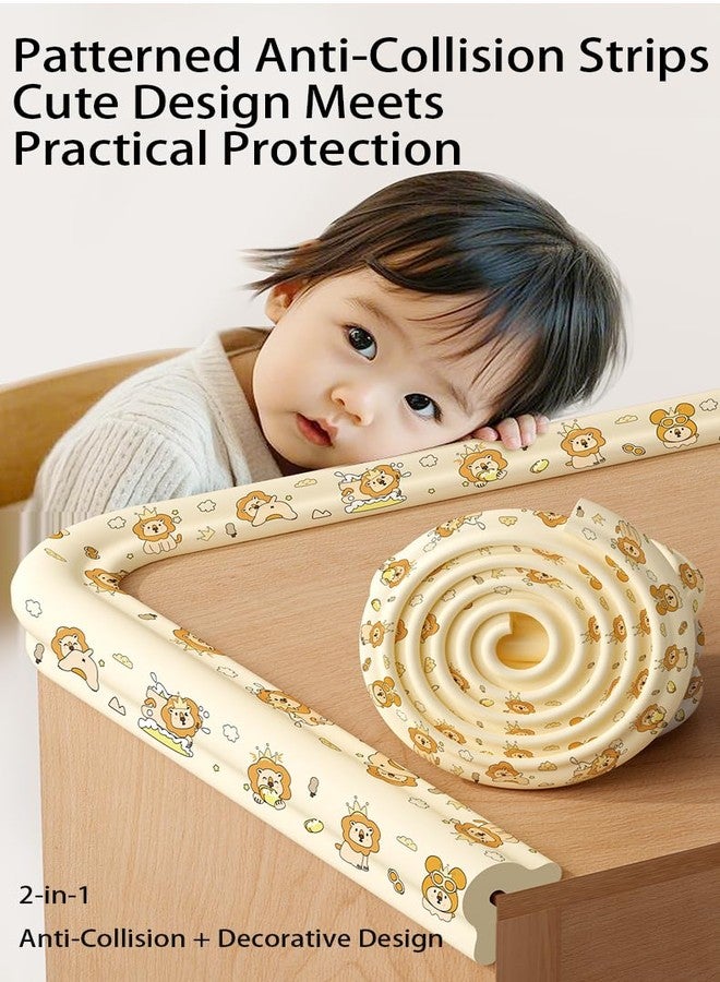 ClickFit Baby Safety Edge and Corner Guards, 2m Length, Cartoon Bear Pattern, Foam Protection (Beige) - Image 4