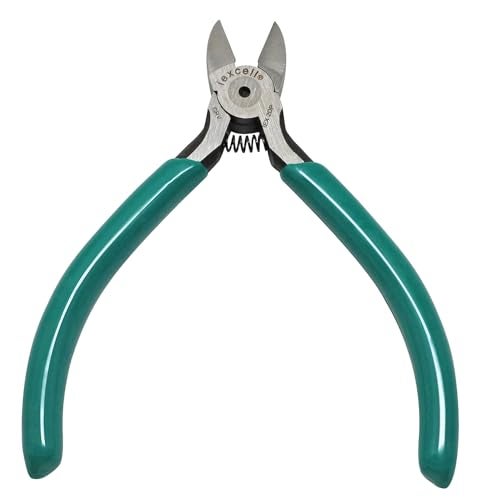 iexcell 4.5" Side Cutter Diagonal Wire Cutting Pliers Nippers Repair Tool, Green, Chrome-Vanadium Steel - Image 3
