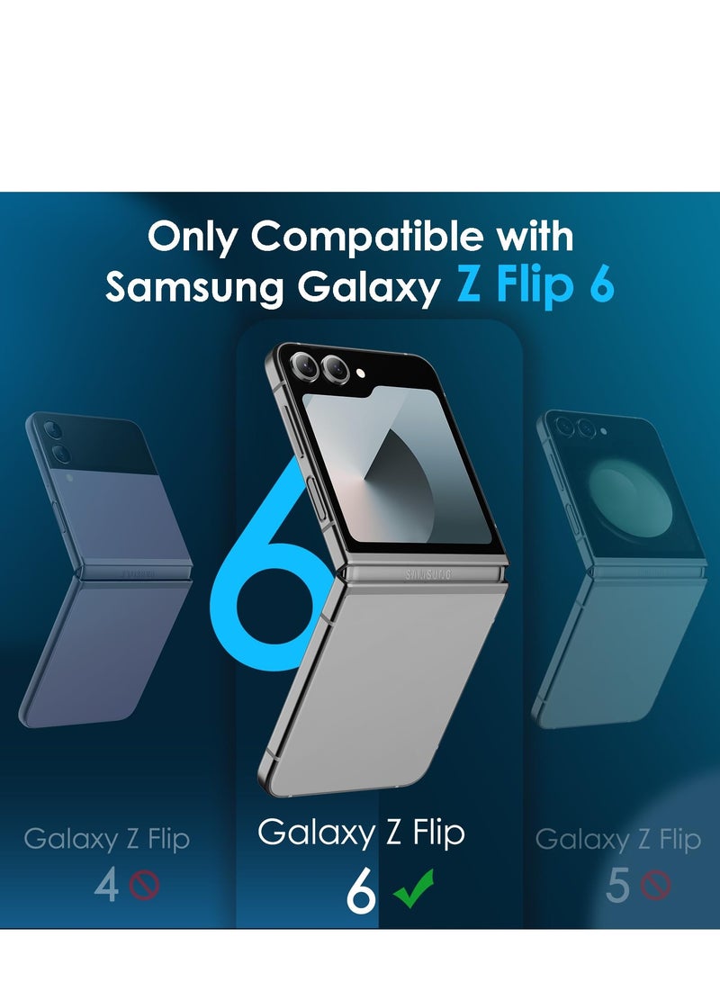 Compatible with Galaxy Z Flip 6 Case Cover Anti-Yellow Anti-scratch Back Cover Ultra-thin Slim Screen Protector Full Protection Samsung Galaxy Z Flip 6 -Clear - Image 2