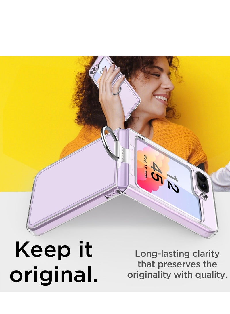 Compatible with Galaxy Z Flip 6 Case Cover Anti-Yellow Anti-scratch Back Cover Ultra-thin Slim Screen Protector Full Protection Samsung Galaxy Z Flip 6 -Clear - Image 4