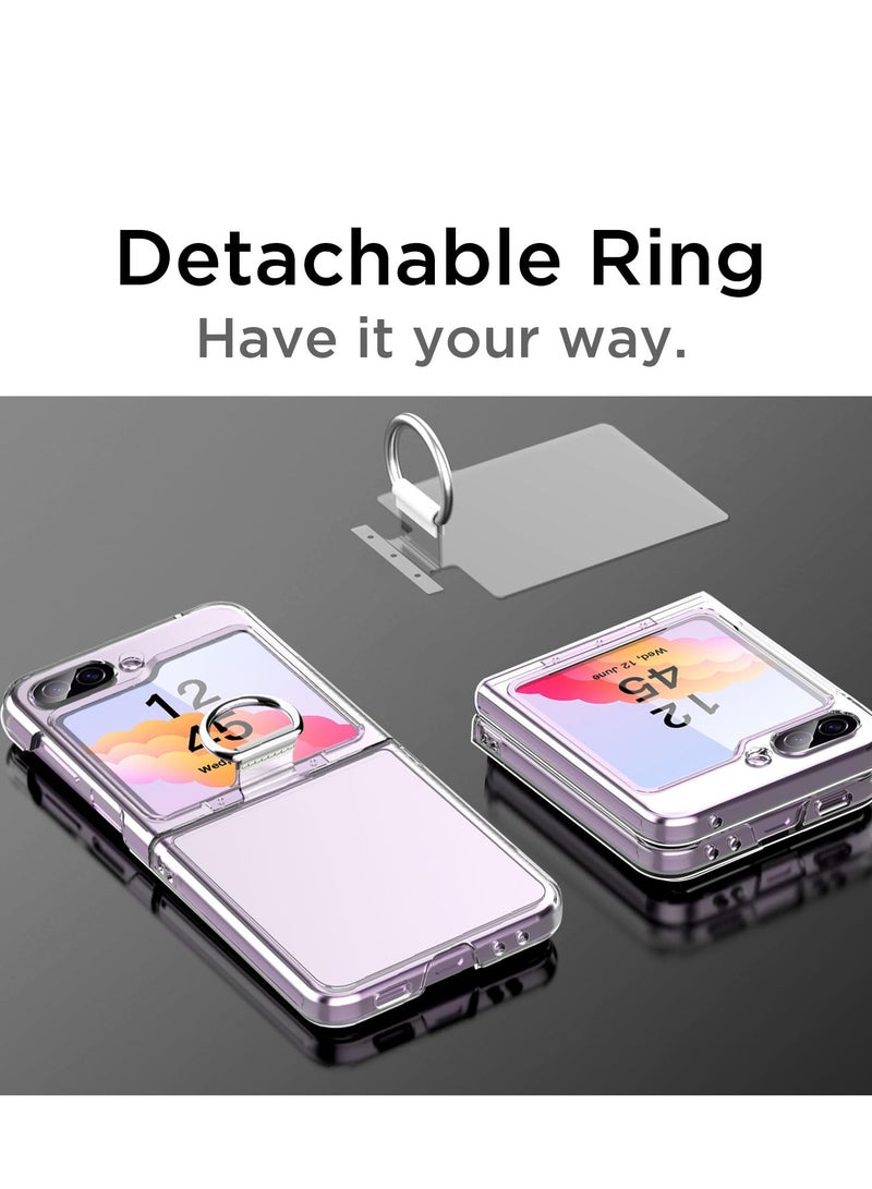 Compatible with Galaxy Z Flip 6 Case Cover Anti-Yellow Anti-scratch Back Cover Ultra-thin Slim Screen Protector Full Protection Samsung Galaxy Z Flip 6 -Clear - Image 5