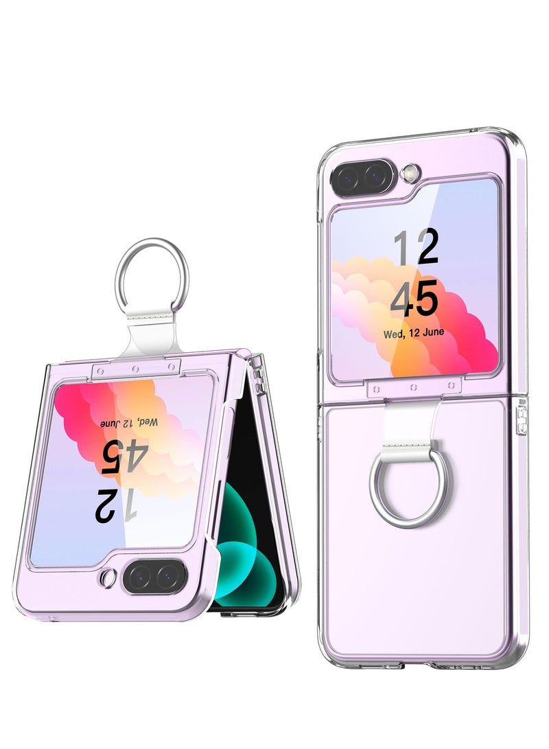 Compatible with Galaxy Z Flip 6 Case Cover Anti-Yellow Anti-scratch Back Cover Ultra-thin Slim Screen Protector Full Protection Samsung Galaxy Z Flip 6 -Clear - Image 1