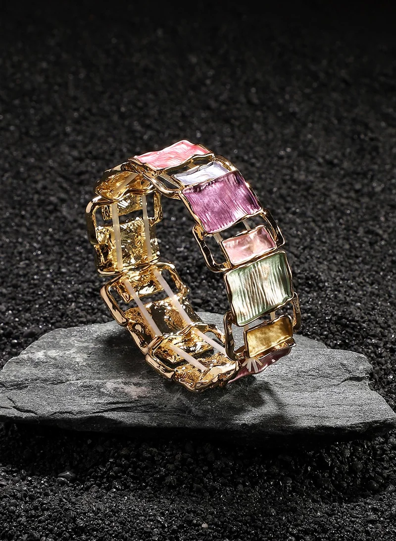 SOHI Multicolour Pastel Square Artificial Bracelet Jewellery