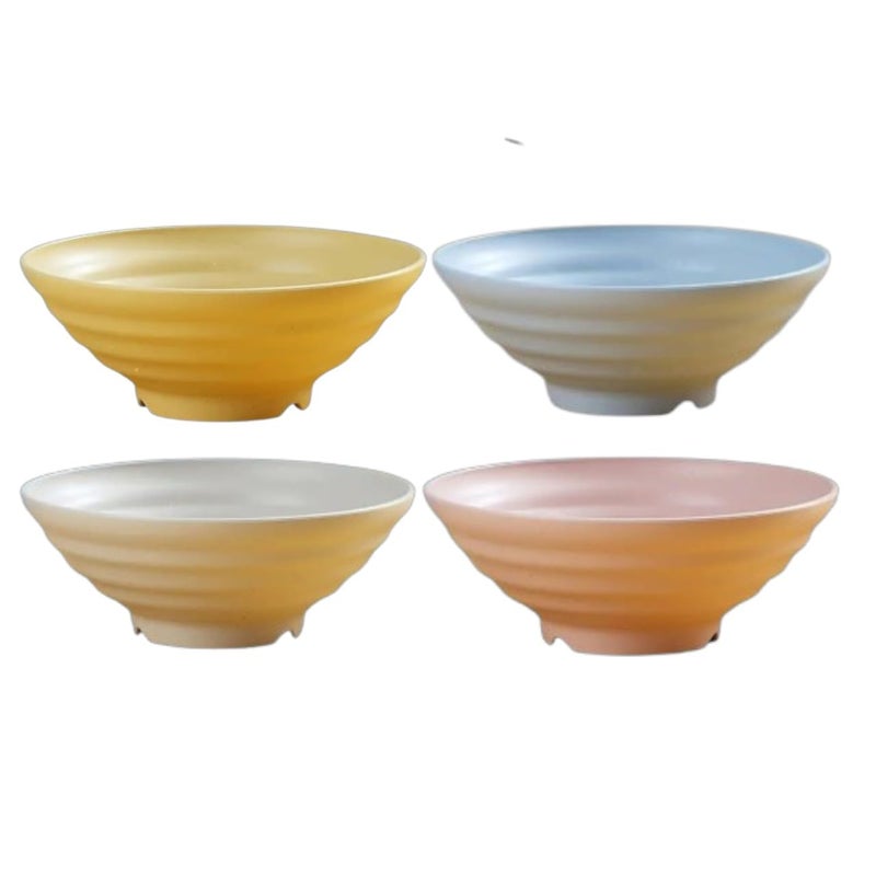 PLENARO PLANARO Wheat Straw Bowl Set, Eco-Friendly, Lightweight & Unbreakable Microwave Safe Bowl Set,Cereal and Soup Bowls Serving Oatmeal and Salad,Ideal for Home, Kids,Travel (25CM) (Random, Pack of 4) - Image 1
