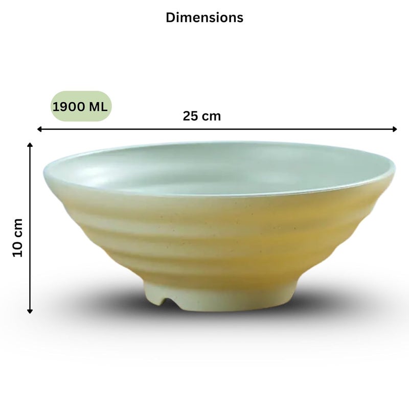PLENARO PLANARO Wheat Straw Bowl Set, Eco-Friendly, Lightweight & Unbreakable Microwave Safe Bowl Set,Cereal and Soup Bowls Serving Oatmeal and Salad,Ideal for Home, Kids,Travel (25CM) (Random, Pack of 4) - Image 4