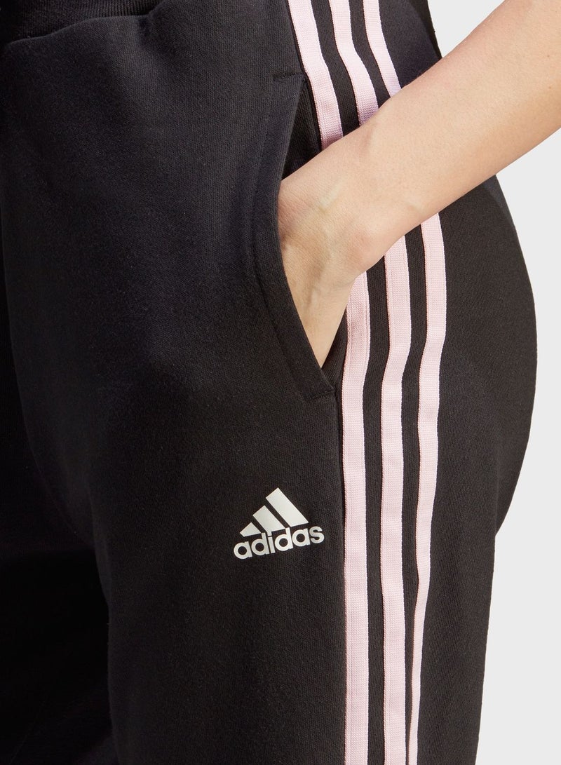 Adidas - 3 Stripe High Rise Flower Print Sweatpants - Image 1