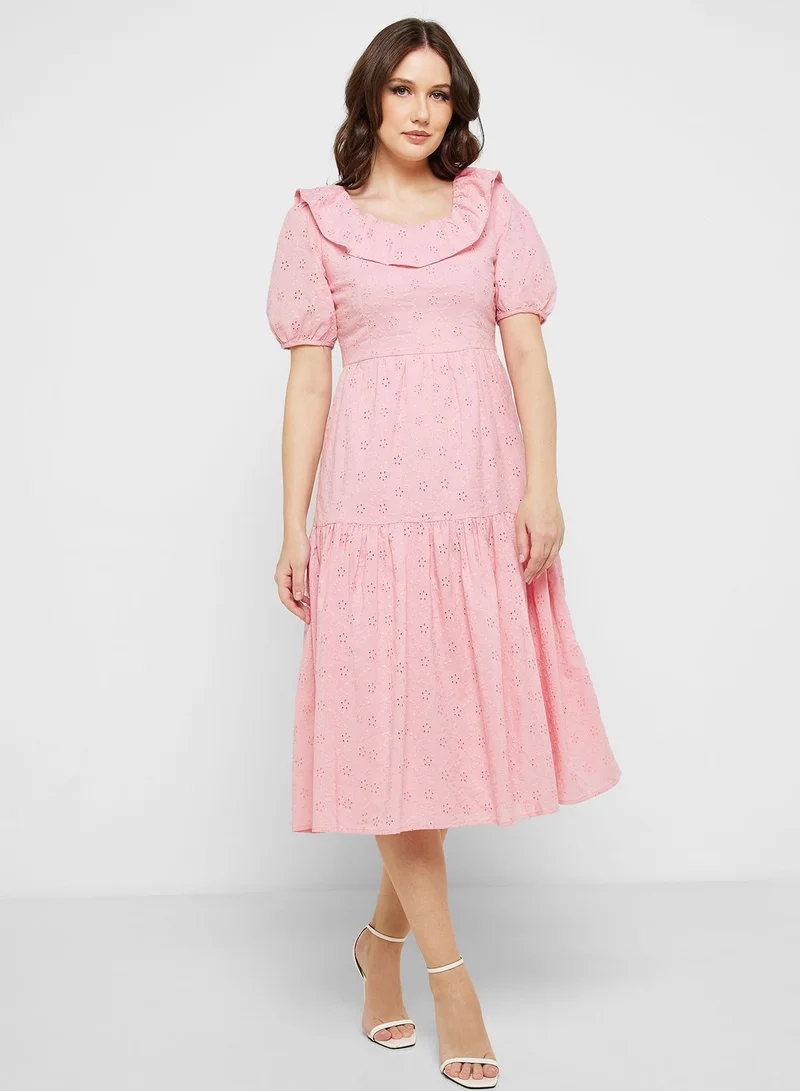 ELLA Eyelet Tiered Dress