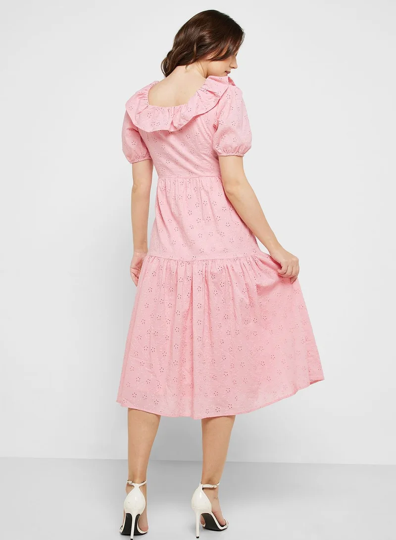 ELLA Eyelet Tiered Dress