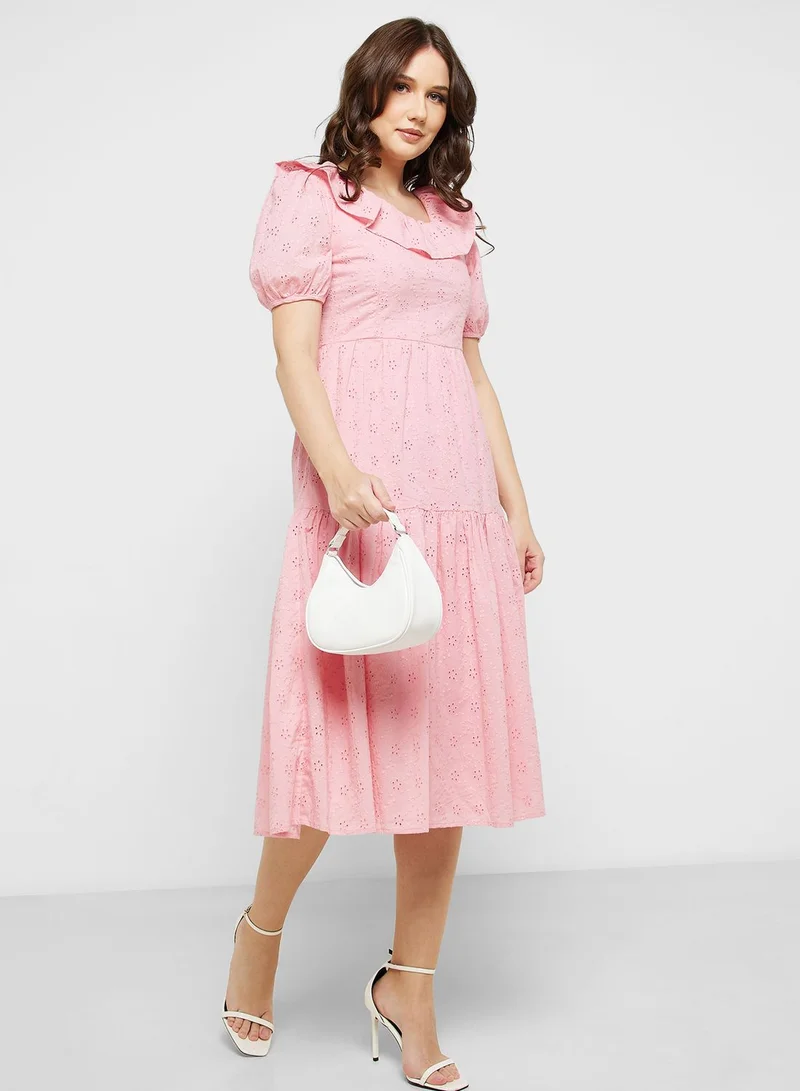ELLA Eyelet Tiered Dress