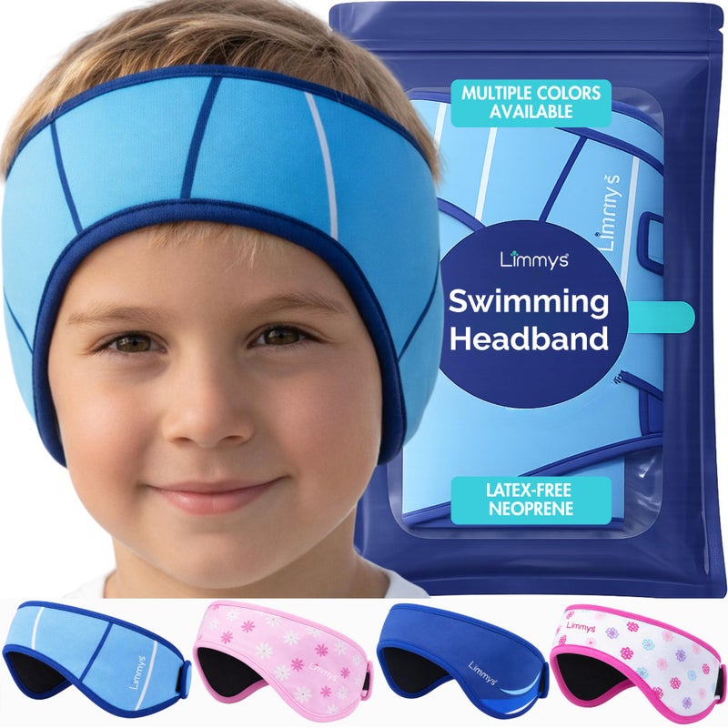 Limmys Swimming Headband for Kids & Adults â€“ Doctor-Inspired Ear Protection, Reinforced Elastic Neoprene Band, Latex-Free Child-Safe Materials, Non-Slip Comfort, Holds Earplugs Securely - Image 1