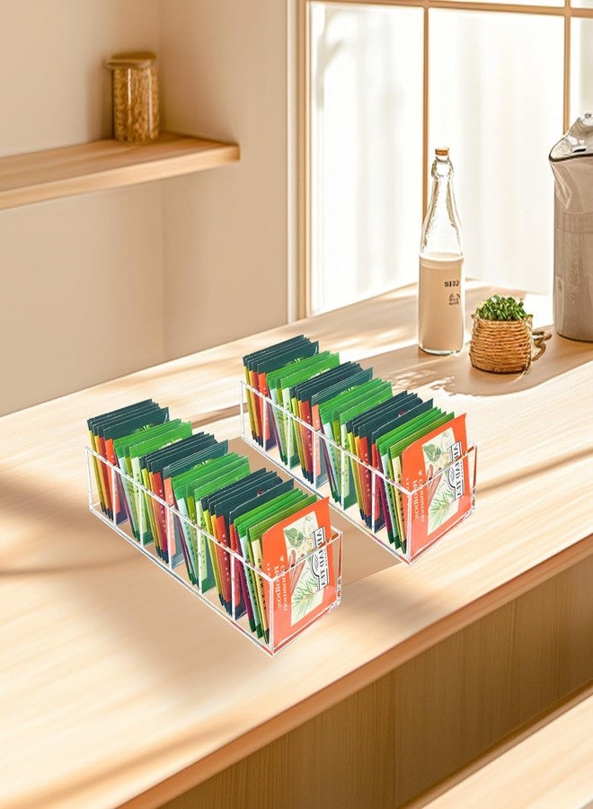 Goindy Tea Bag Organizer, Clear Tea Bag Holder with 6 Slot, Tea Packet Storage for Countertop, Drawer, Kitchen, Pantry, Cabinet, 2 Pack - Image 5