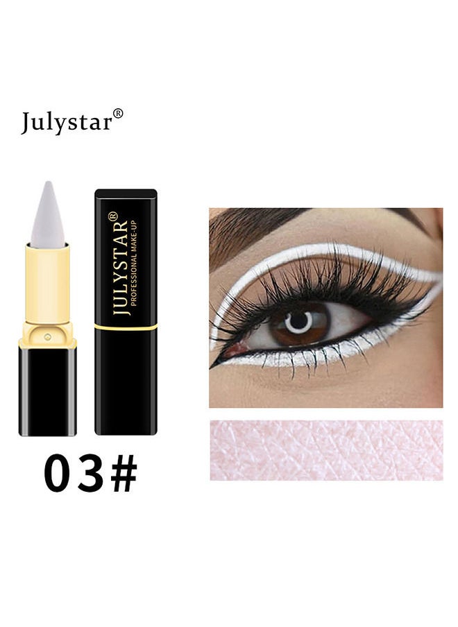 Julystar Pearlescent White Cream Gel Eyeliner Stick, 2Pcs Waterproof and Smudge Resistant, Glides On Easily To Create Any Look, Richly Pigmented and Creamy Makeup Eyeliner for Women  - Image 2