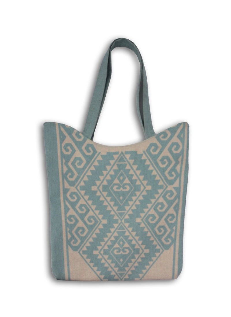 Gharibo Bags - casual printed linen tote bag w230006c - Image 1