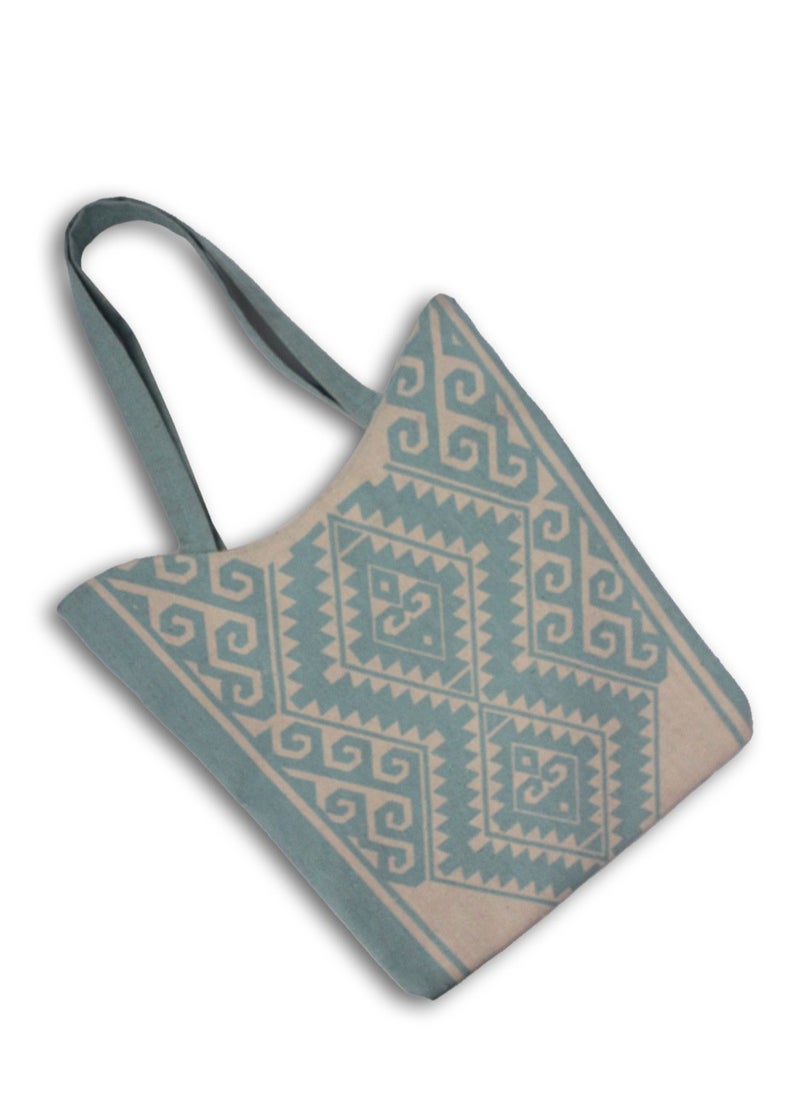 Gharibo Bags - casual printed linen tote bag w230006c - Image 1