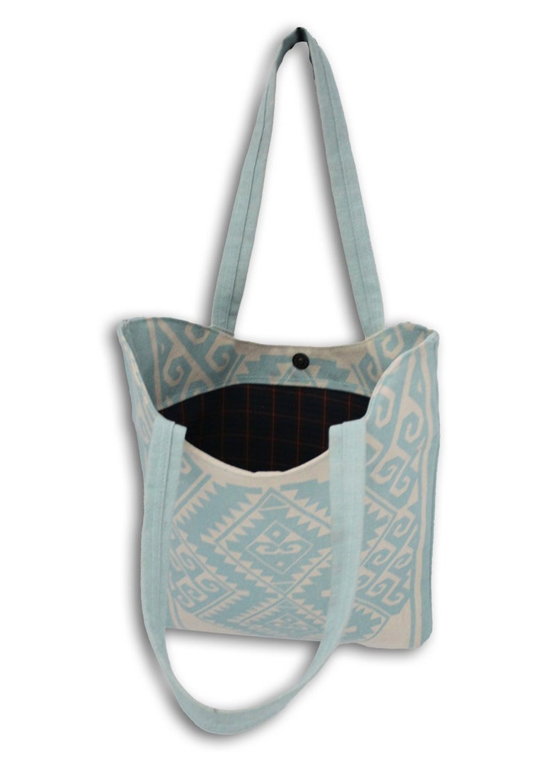 Gharibo Bags - casual printed linen tote bag w230006c - Image 1
