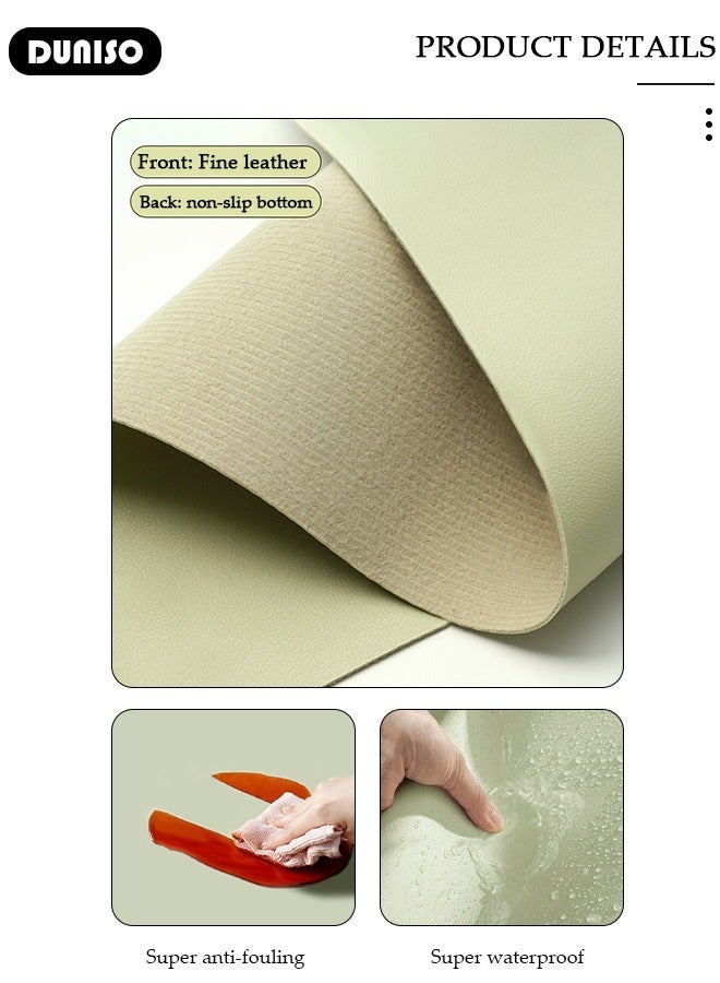 DUNISO Leather Desk Pad Protector, Office Desk Mat, Waterproof Writing Desk Pad for Eye Protection, Anti-Slip Large Mouse Pad for Office and Home, Applicable Game,Office,Learning - Image 2