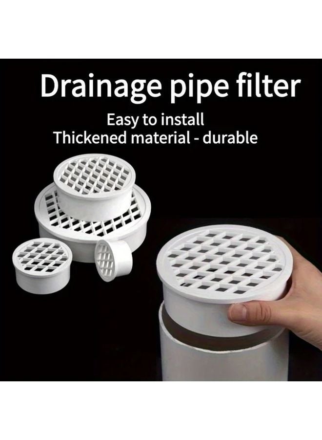Heavy Duty Plastic Drain Cover 160mm 2 Pack Reusable Anti Clogging Mesh Filter - Image 2