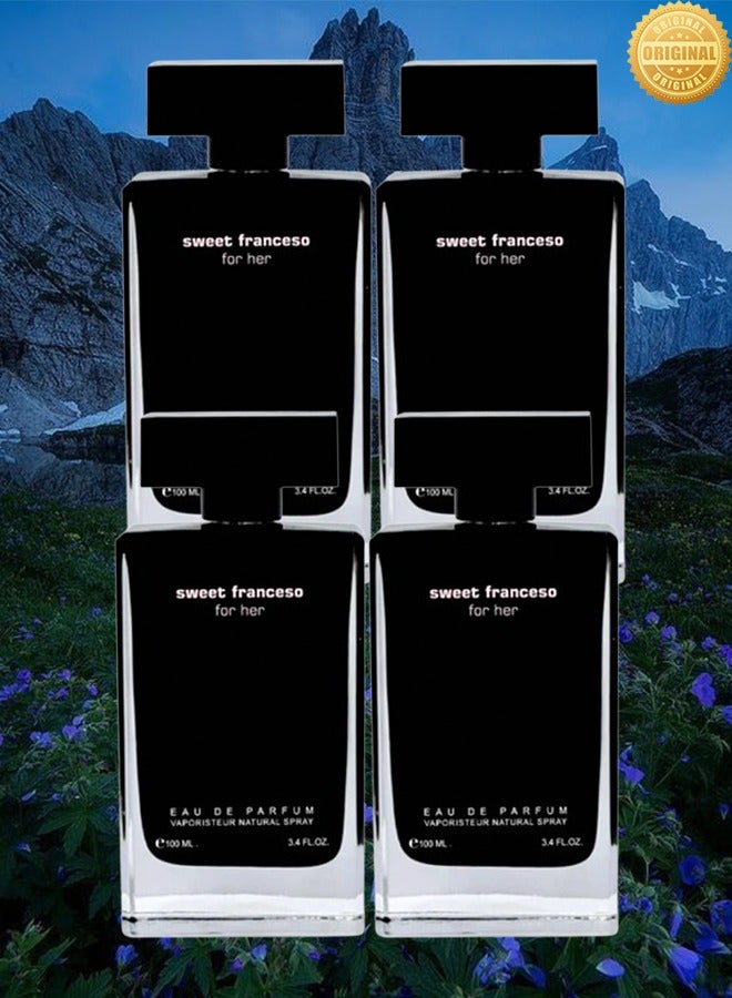 فور هير 4 قطع عطر سويت فرانسيسو اسود لها 100 مل - Image 1