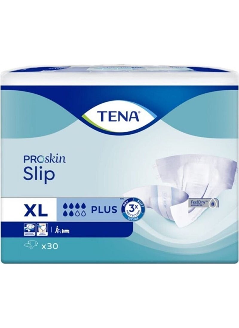Tena 6 Drop Waistband Patient Diapers XLARGE (LARGE SIZE) 30 pcs 