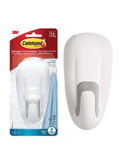 3M Water-Resistant Plastic Bathroom Hook White 2.3 x 9.13 x 11.75 Inch 17600B  - Image 2