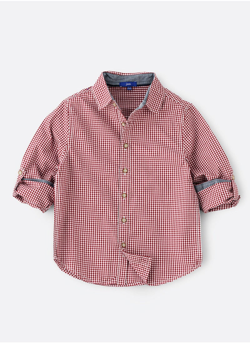 JAM Woven f/slv checks shirt  - Image 1