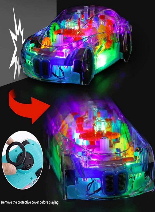 Kaizen Enterprises Transparent Toy Cars for Boys withnGear Simulation Mechanical Racing Car Musical Toys Sound & 3D Light Toys - Image 4