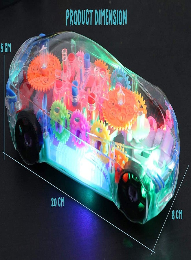 Kaizen Enterprises Transparent Toy Cars for Boys withnGear Simulation Mechanical Racing Car Musical Toys Sound & 3D Light Toys - Image 5