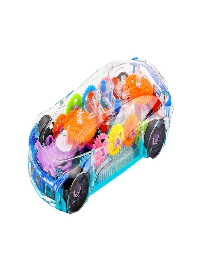 Kaizen Enterprises Transparent Toy Cars for Boys withnGear Simulation Mechanical Racing Car Musical Toys Sound & 3D Light Toys - Image 2