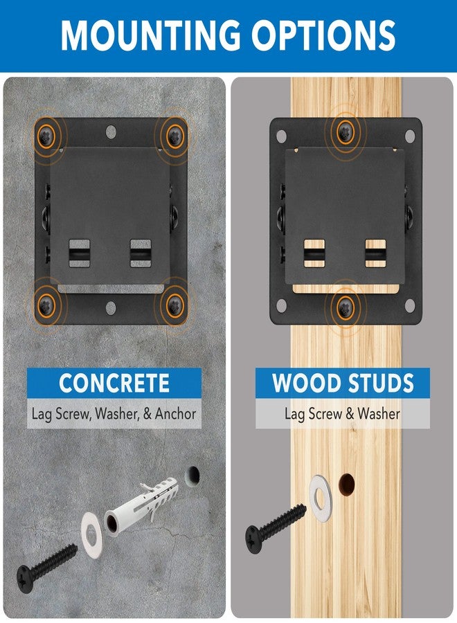 Mount-It! Tilting TV Wall Mount, Ultra Slim 1.65" Profile, Fits 13–32" TVs & Monitors up to 30 lbs, VESA 75x75 & 100x100, +5°/−15° Tilt, Single Stud, Small TV Tilt Mount for Bedroom & Office - Image 4