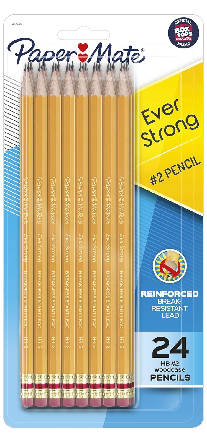 Paper Mate EverStrong 2 Pencils Reinforced BreakResistant Lead When Writing 24Pack - Image 1