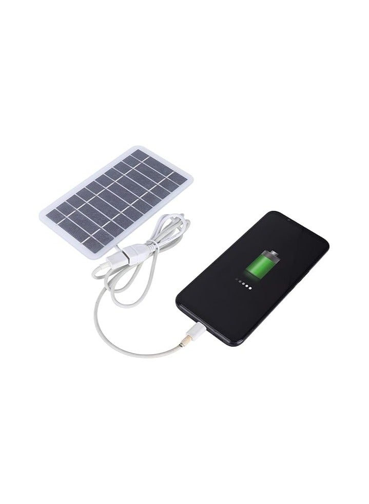 Generic Solar Panel Charger 10W 5V Outdoor Polycrystalline Silicon Solar Cell Camping Portable Power Solar Panel Mobile Power Supply for Charging Mobile Phone  - Image 1