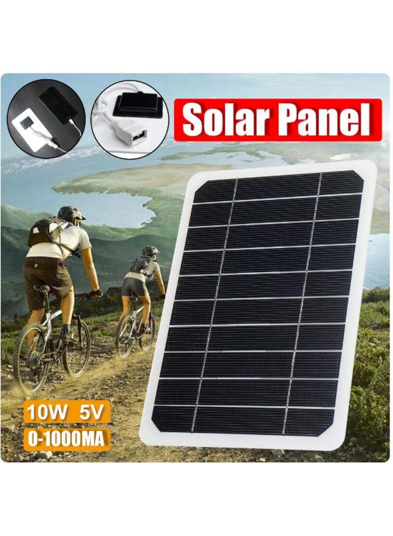 Generic Solar Panel Charger 10W 5V Outdoor Polycrystalline Silicon Solar Cell Camping Portable Power Solar Panel Mobile Power Supply for Charging Mobile Phone  - Image 3
