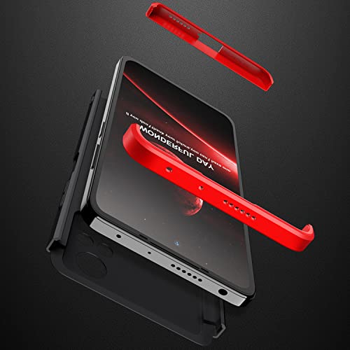 Kapa Double Dip Full 360 Protection Back Case Cover for Poco X4 Pro (5G) (Red, Black), Poly Carbonate - Image 4