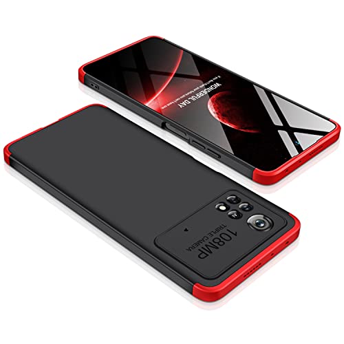 Kapa Double Dip Full 360 Protection Back Case Cover for Poco X4 Pro (5G) (Red, Black), Poly Carbonate - Image 5