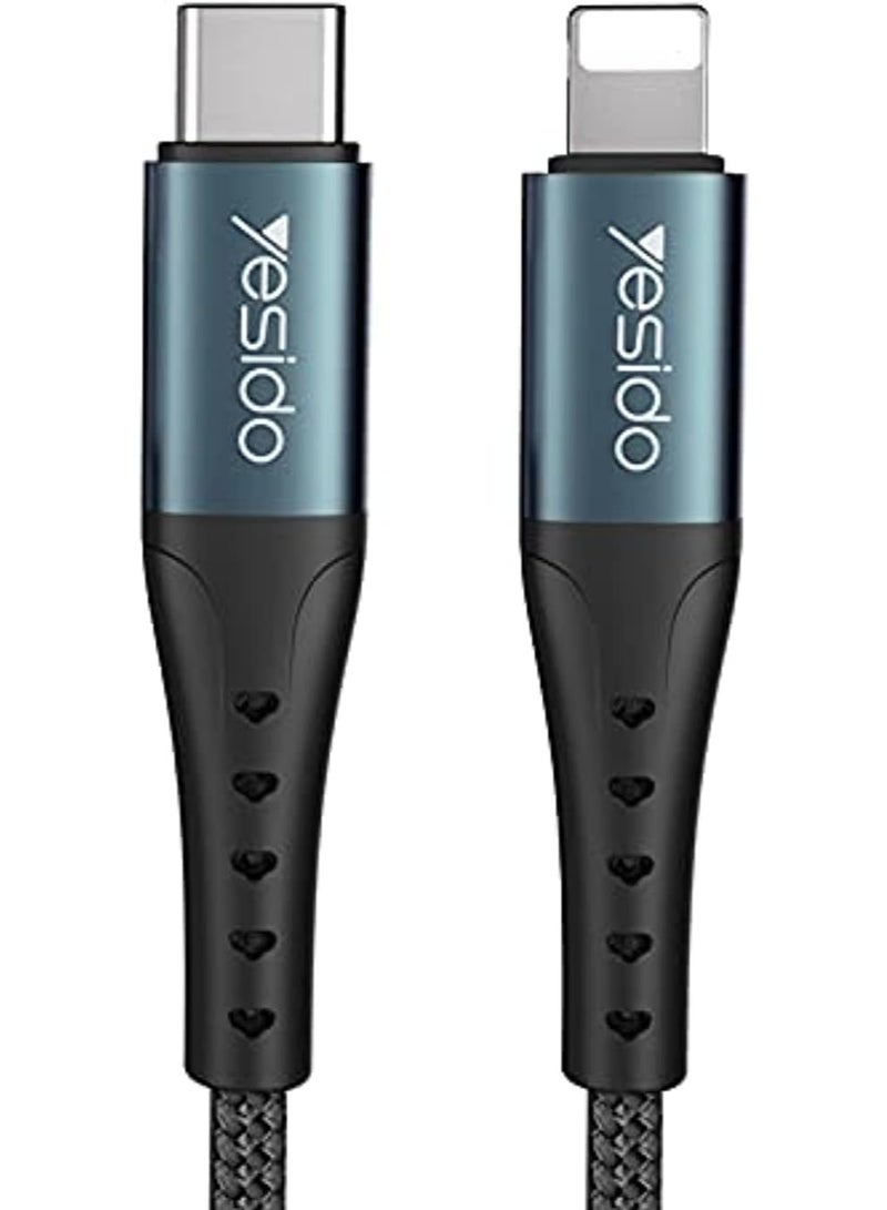 Yesido Premium Type-C to Lightning Fast Charging Data Cable – PD 20W, Durable Braided Cord, Quick Charge & Sync for iPhone/iPad - Image 1
