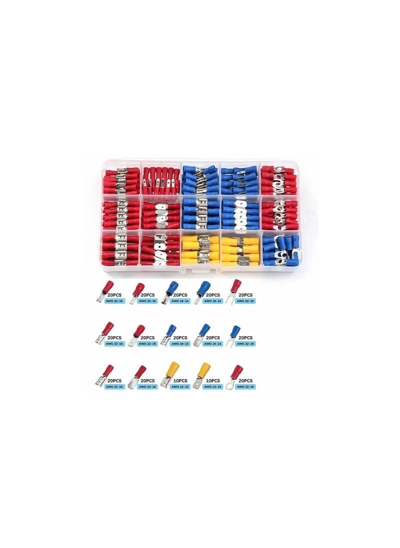 Generic 280 PCS set Kit Crimp Spade Terminal Assorted Electrical Wire Cable Connector Kit Crimp Spade Insulated Ring Fork Spade Set  - Image 2