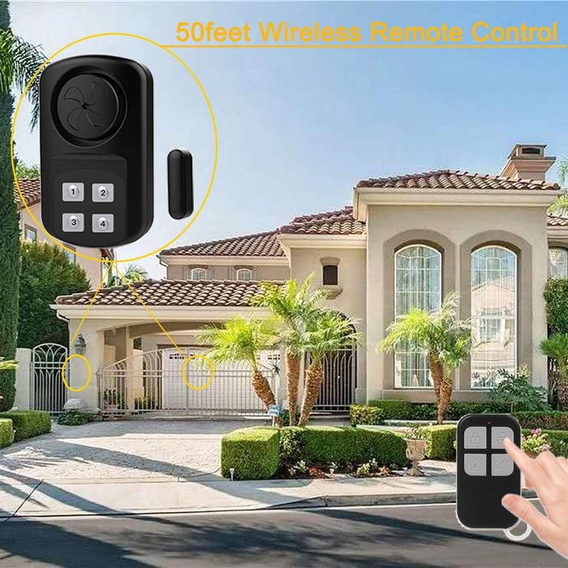 EverNary Outdoor Door Gate Alarm with Remote Control Wireless Weatherproof Entry Door Sensor Alarm with Adjustable Volume for PoolFenceHomeKids Safety  - Image 3