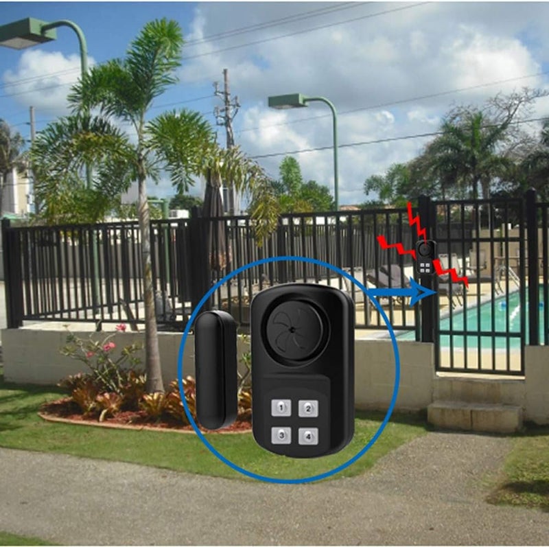 EverNary Outdoor Door Gate Alarm with Remote Control Wireless Weatherproof Entry Door Sensor Alarm with Adjustable Volume for PoolFenceHomeKids Safety  - Image 2